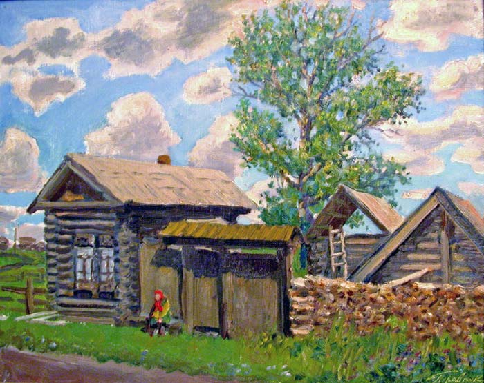 Левитан ветхий дворик картина